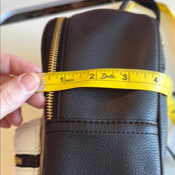 EUC Icing Tan, White, & Black Backpack Purse - Picture 7 of 7